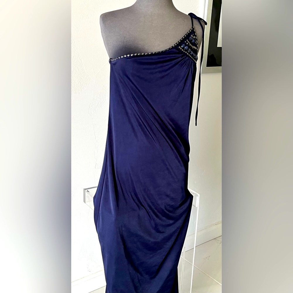 BCBG long one shoulder dress, simple and elegant